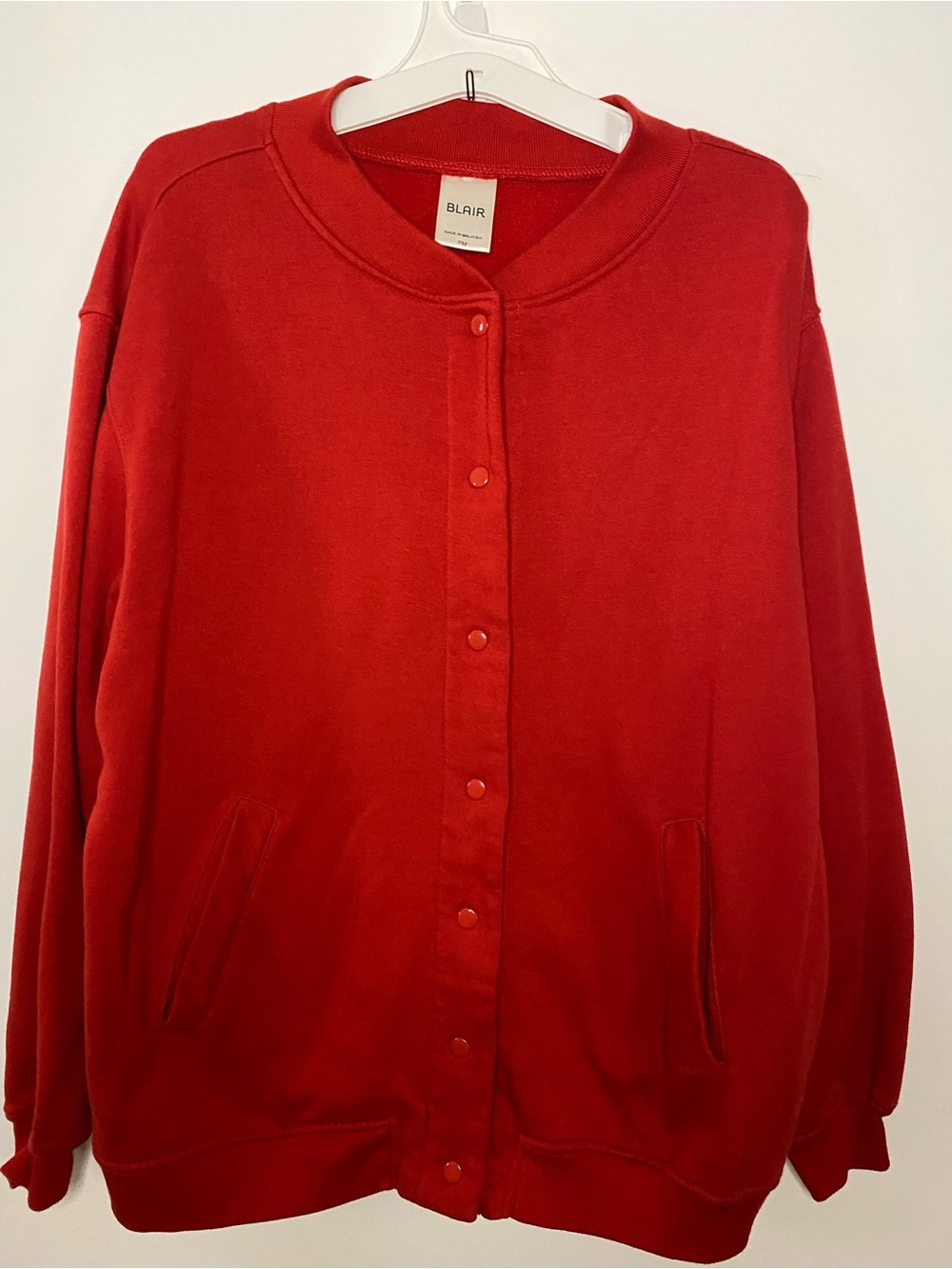 Blair Women's Snap-Front Red Cardigan Jacket